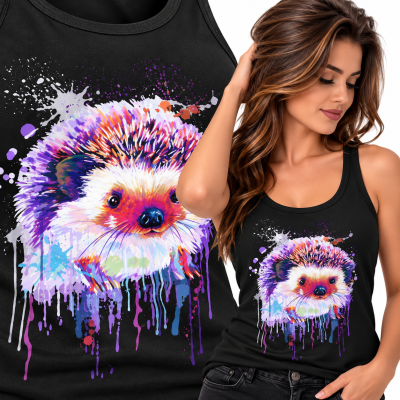 TANK TOP DAMSKI ZWIERZĘTA  JEŻ
